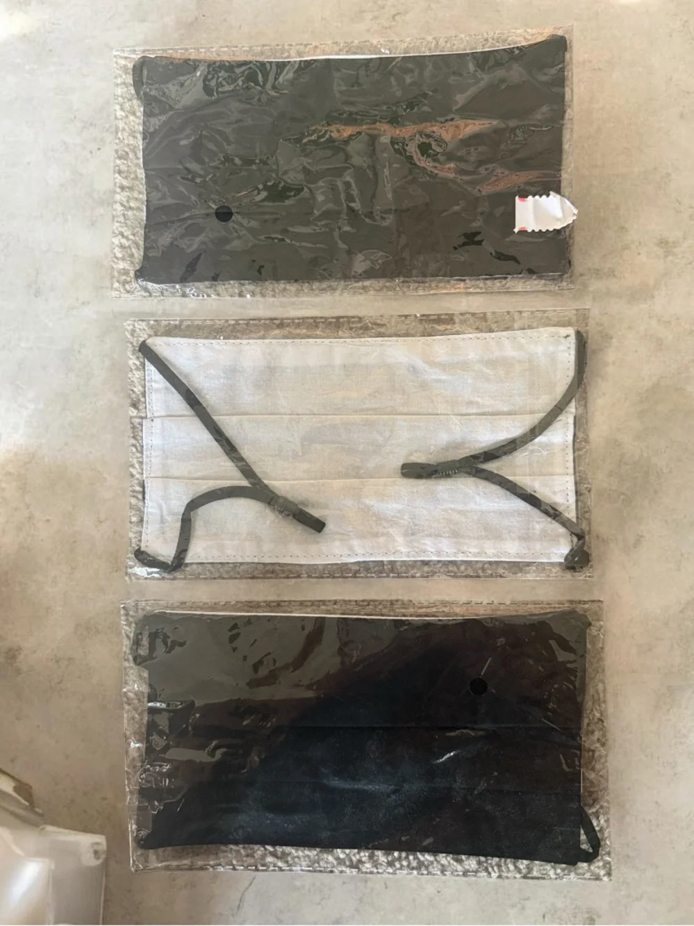 Unisex Black Face Masks Set of 3